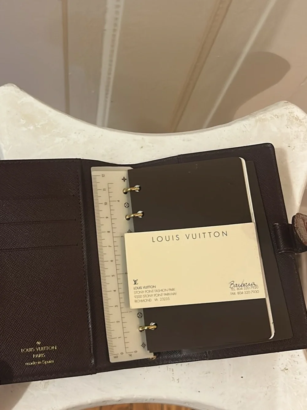 Louis Vuitton Monogram Mini Lin Agenda PM Planner Cover & Address Book in Cerise